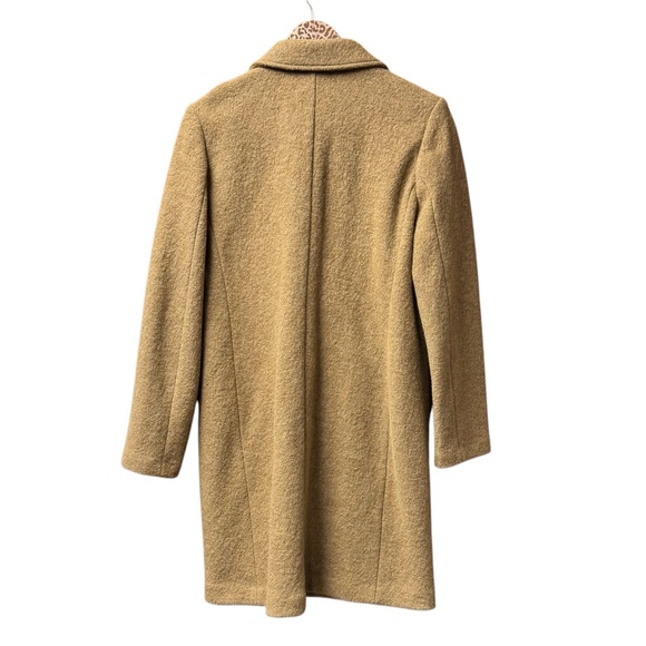 J. Crew Daphne Italian Boiled Wool Topcoat Coat Buttons Tan Brown 6 - Picture 5 of 14